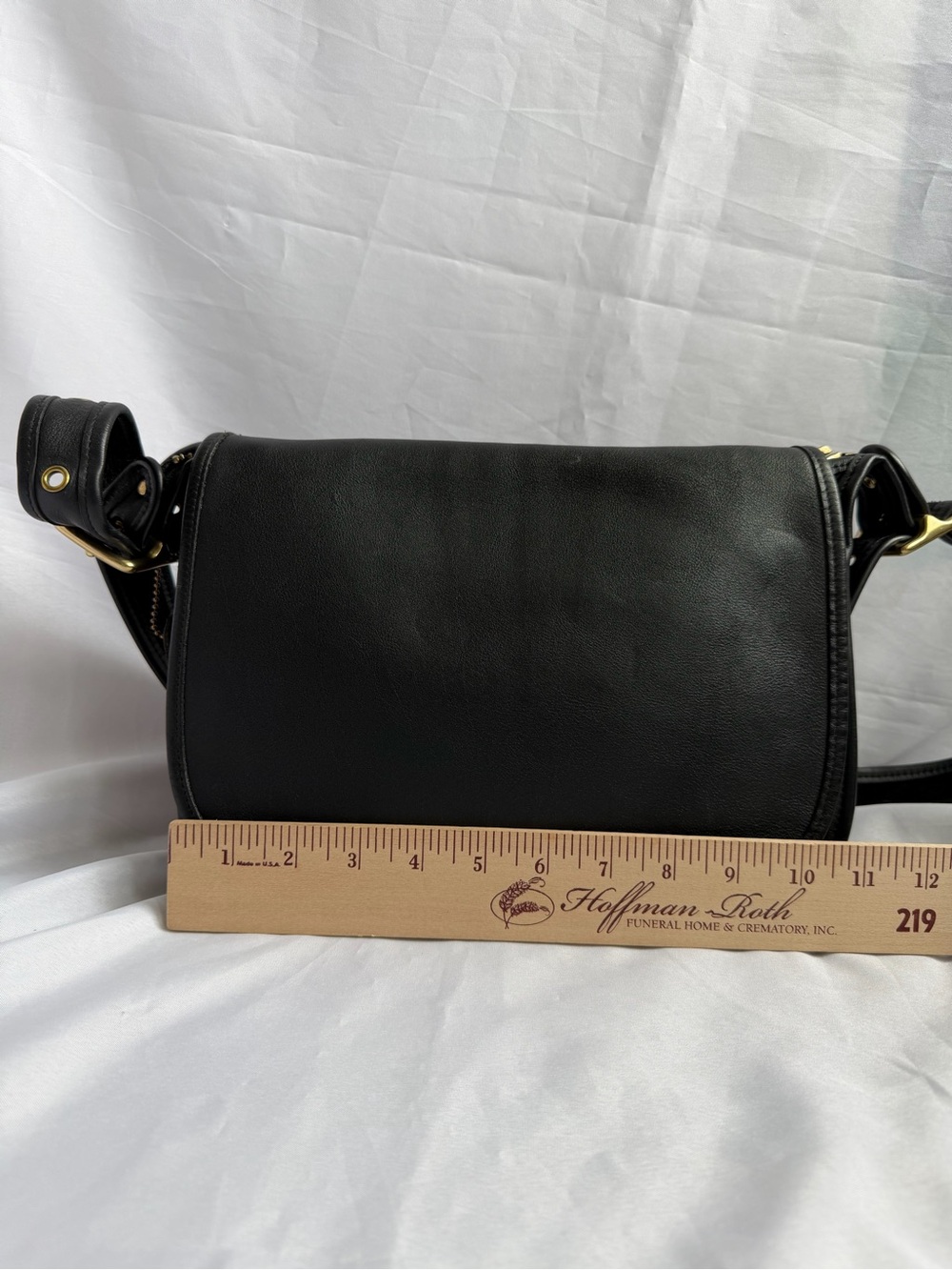 Vintage Coach Legacy Patricia 9951 Black Leather Saddle Crossbody Bag USA Era - Picture 2 of 16
